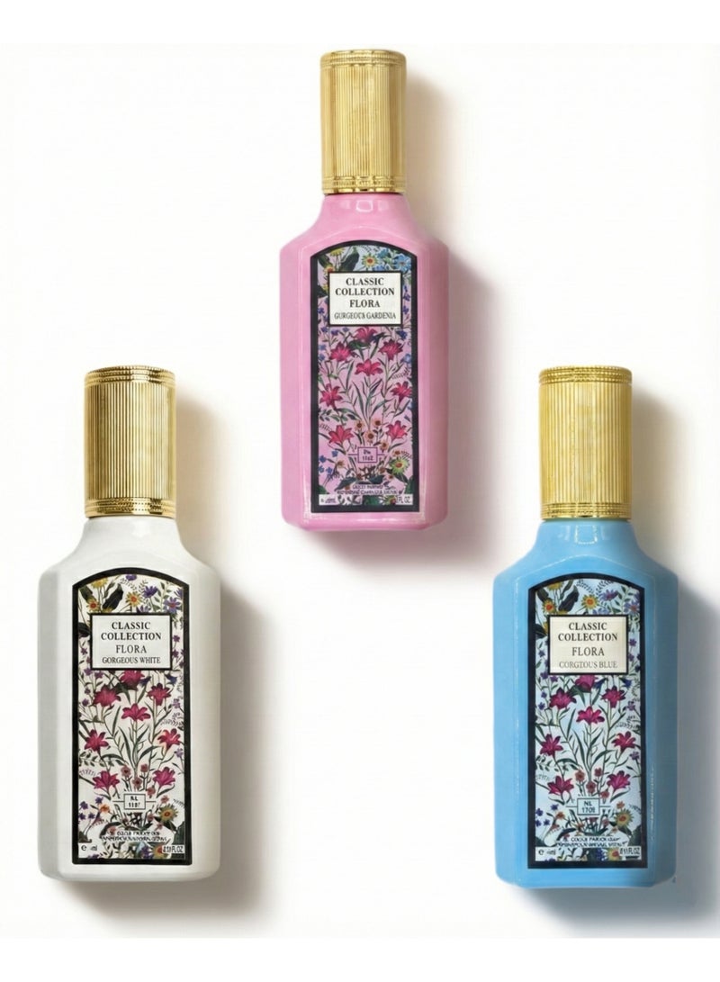 Classic Collection Flora Perfume Set, 3 pieces, 25ml - Image 1